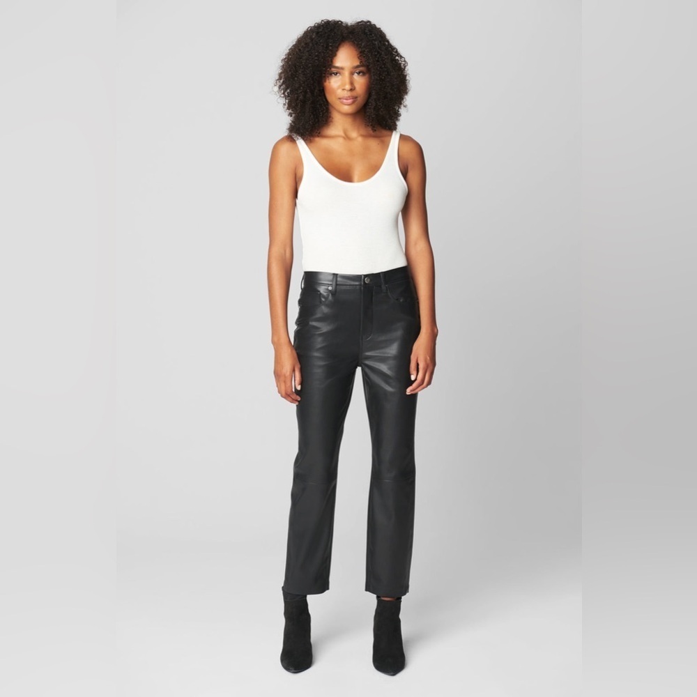 [BLANKNYC] High Rise Vegan Leather Straight Leg Need You Tonight Pants SZ 29 NWT - Picture 8 of 8